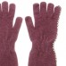 Cashmere Blend gloves with crochet decoration on the side and the bottom packaged in Signature box